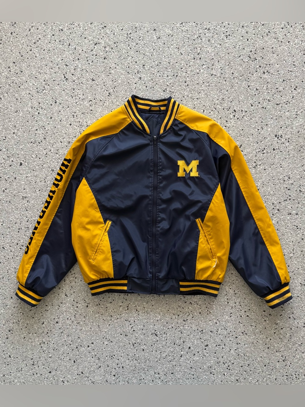 Steve & Barry's University of Michigan Wolverines Varsity Jacket Zip Size Medium